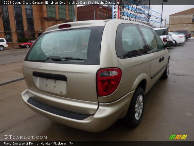 Linen Gold Metallic / Dark Khaki/Light Graystone 2005 Dodge Grand Caravan SE