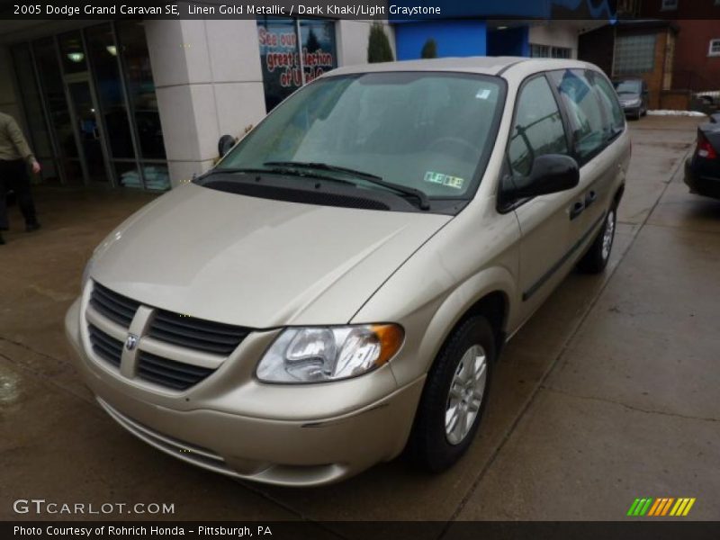 Linen Gold Metallic / Dark Khaki/Light Graystone 2005 Dodge Grand Caravan SE
