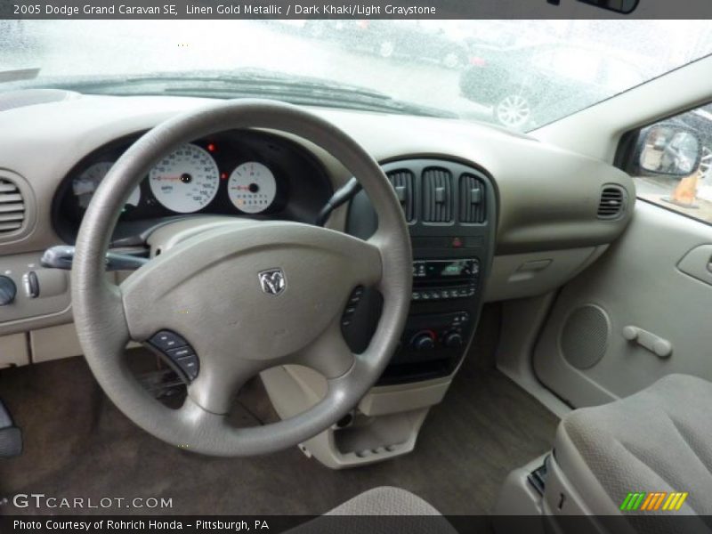 Linen Gold Metallic / Dark Khaki/Light Graystone 2005 Dodge Grand Caravan SE