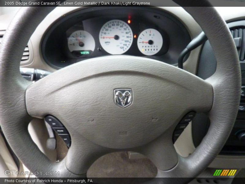 Linen Gold Metallic / Dark Khaki/Light Graystone 2005 Dodge Grand Caravan SE