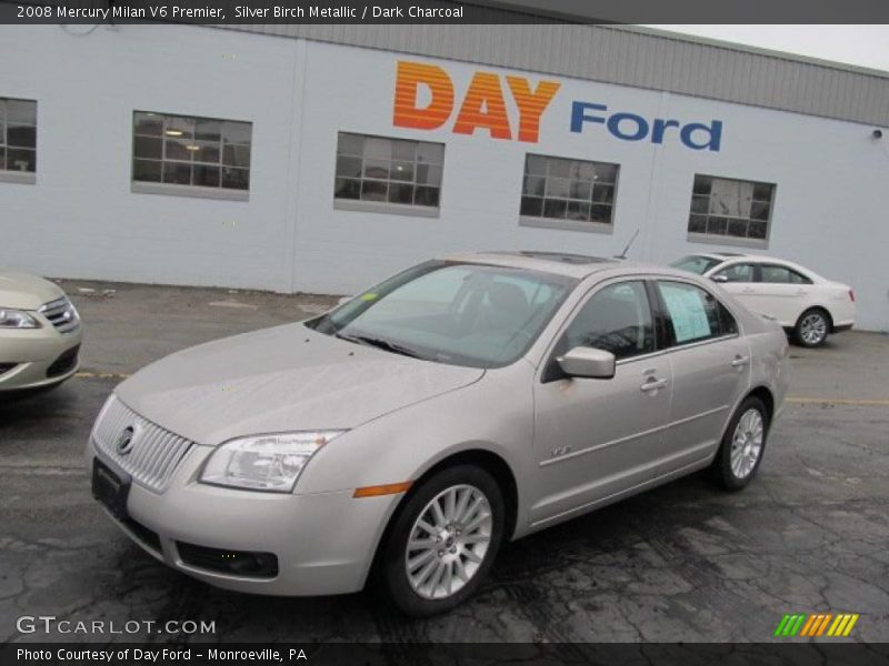 Silver Birch Metallic / Dark Charcoal 2008 Mercury Milan V6 Premier