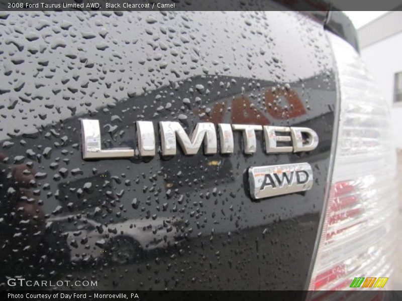 Black Clearcoat / Camel 2008 Ford Taurus Limited AWD