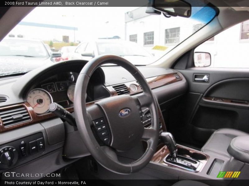 Black Clearcoat / Camel 2008 Ford Taurus Limited AWD
