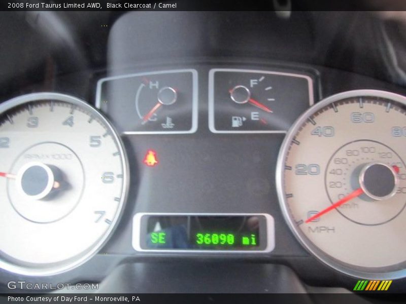Black Clearcoat / Camel 2008 Ford Taurus Limited AWD