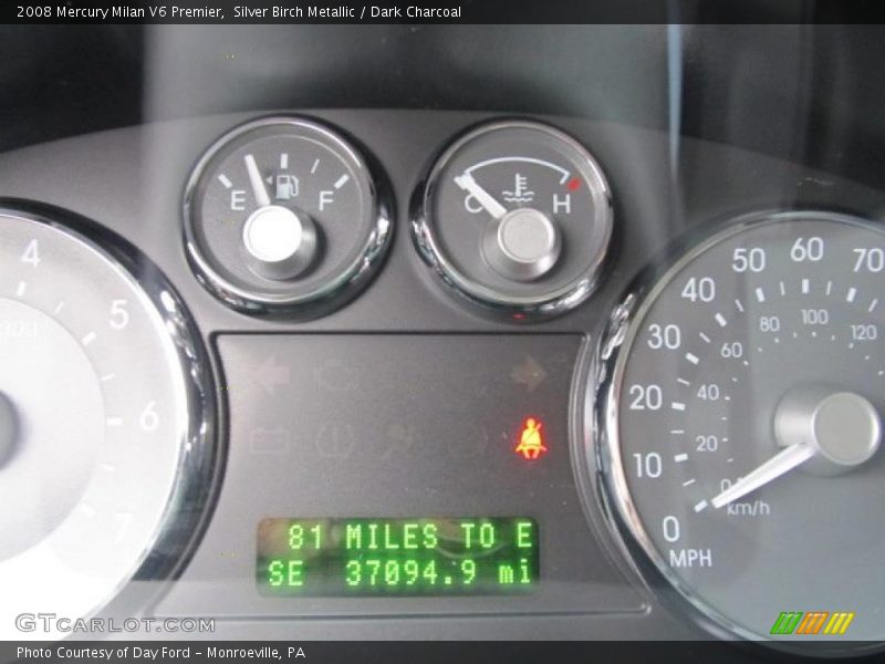 Silver Birch Metallic / Dark Charcoal 2008 Mercury Milan V6 Premier