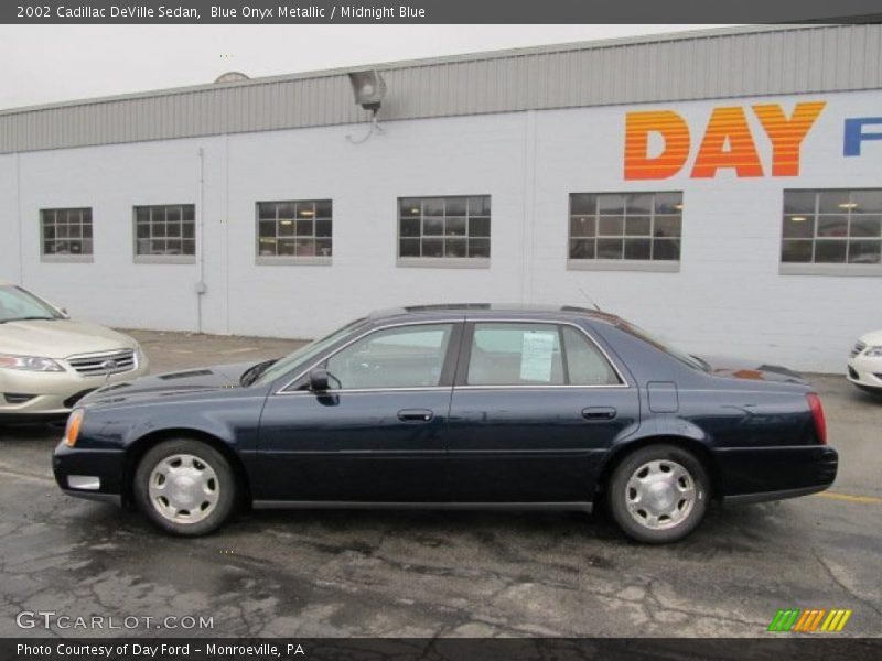 Blue Onyx Metallic / Midnight Blue 2002 Cadillac DeVille Sedan