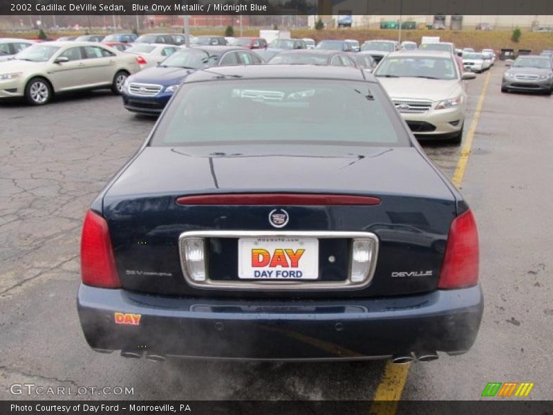 Blue Onyx Metallic / Midnight Blue 2002 Cadillac DeVille Sedan