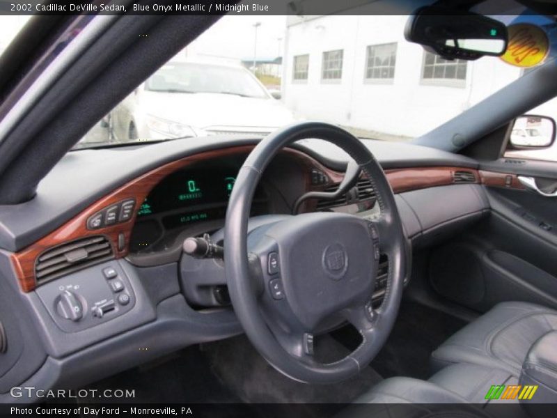 Blue Onyx Metallic / Midnight Blue 2002 Cadillac DeVille Sedan