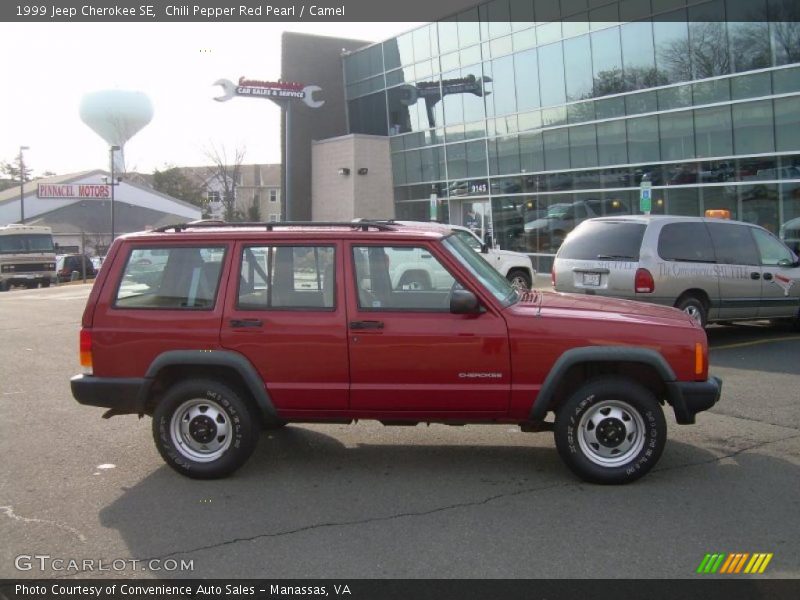 Chili Pepper Red Pearl / Camel 1999 Jeep Cherokee SE