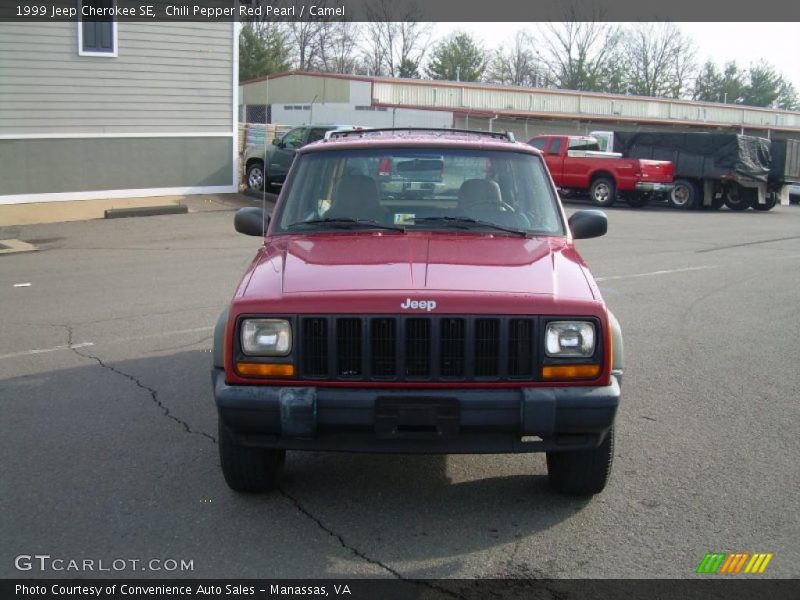 Chili Pepper Red Pearl / Camel 1999 Jeep Cherokee SE
