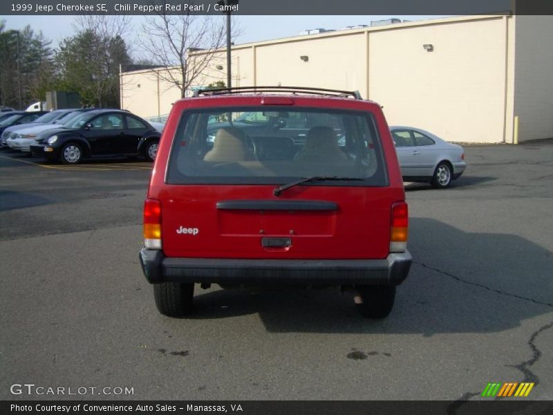 Chili Pepper Red Pearl / Camel 1999 Jeep Cherokee SE