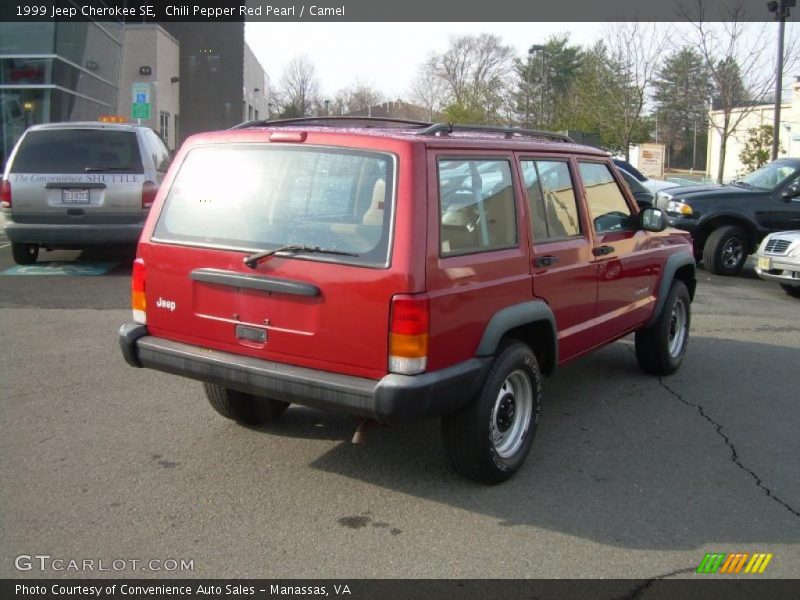 Chili Pepper Red Pearl / Camel 1999 Jeep Cherokee SE