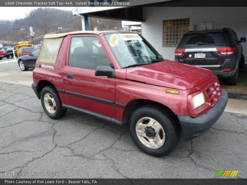 Sunset Red Metallic / Charcoal 1998 Chevrolet Tracker Soft Top 4x4
