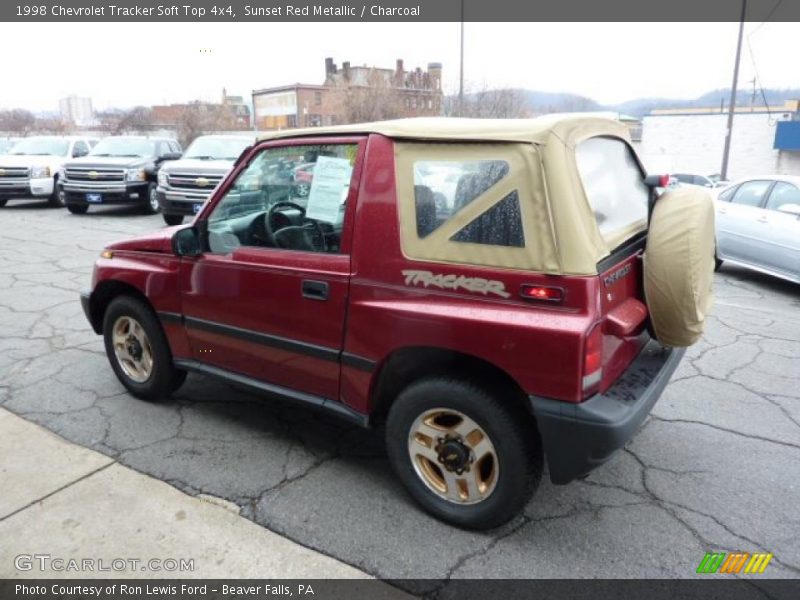 Sunset Red Metallic / Charcoal 1998 Chevrolet Tracker Soft Top 4x4