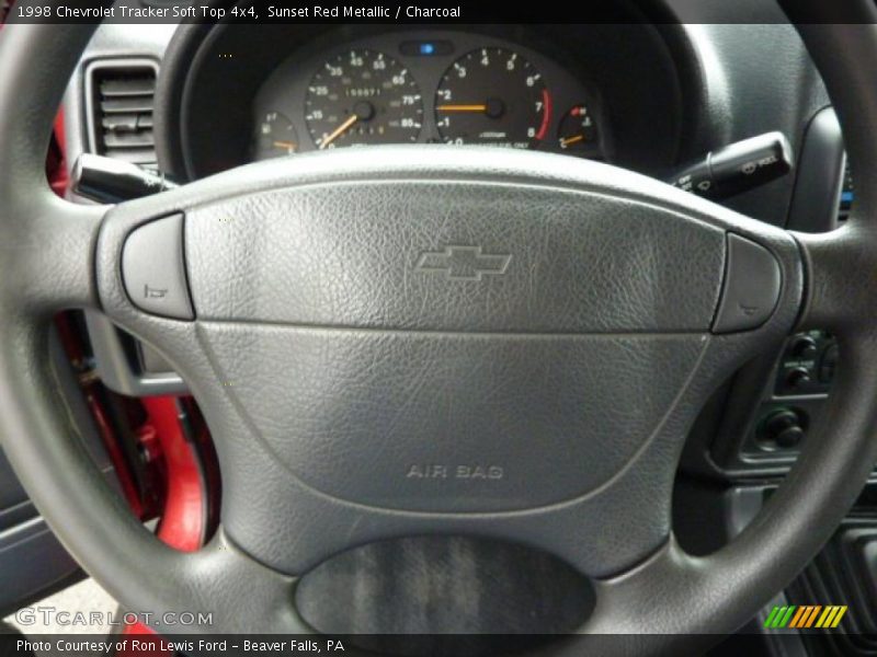 Sunset Red Metallic / Charcoal 1998 Chevrolet Tracker Soft Top 4x4