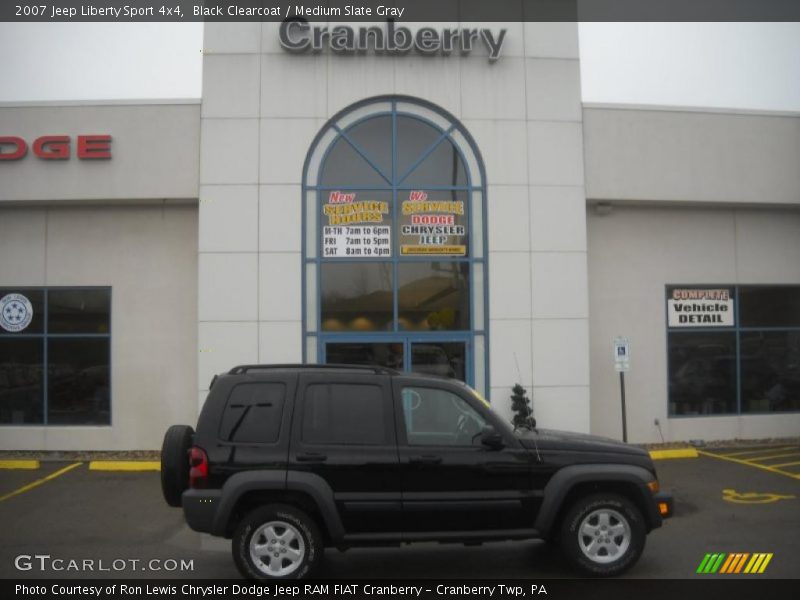 Black Clearcoat / Medium Slate Gray 2007 Jeep Liberty Sport 4x4