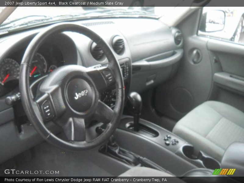 Black Clearcoat / Medium Slate Gray 2007 Jeep Liberty Sport 4x4