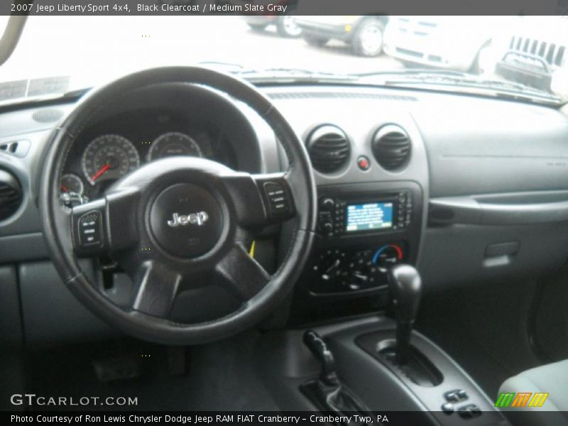 Black Clearcoat / Medium Slate Gray 2007 Jeep Liberty Sport 4x4