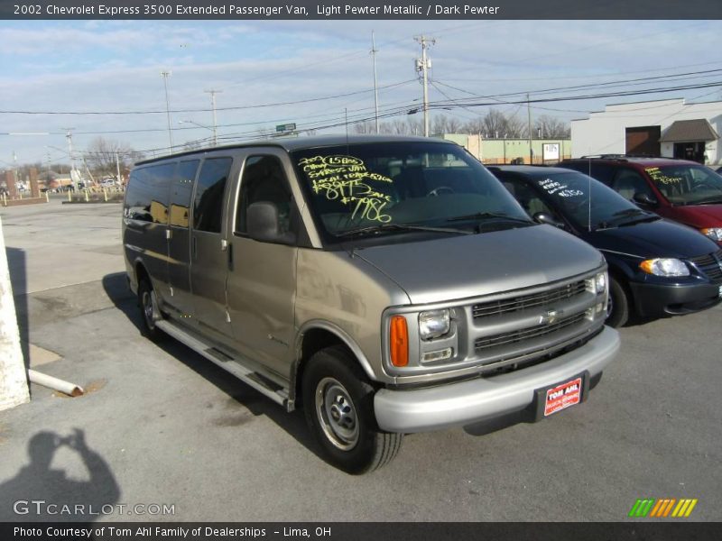 Light Pewter Metallic / Dark Pewter 2002 Chevrolet Express 3500 Extended Passenger Van