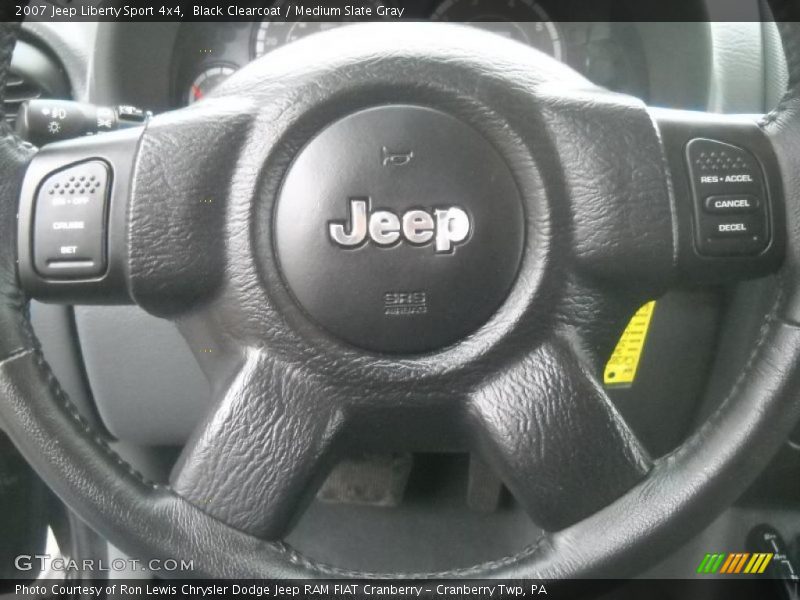 Black Clearcoat / Medium Slate Gray 2007 Jeep Liberty Sport 4x4