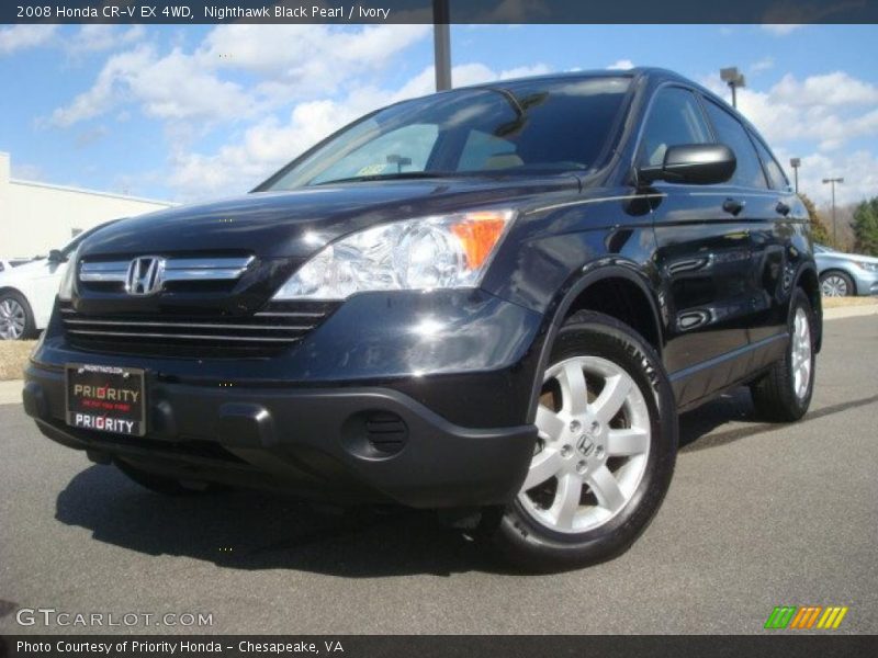 Nighthawk Black Pearl / Ivory 2008 Honda CR-V EX 4WD