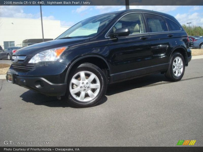 Nighthawk Black Pearl / Ivory 2008 Honda CR-V EX 4WD