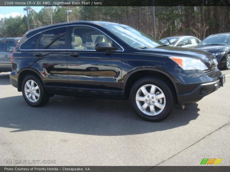 Nighthawk Black Pearl / Ivory 2008 Honda CR-V EX 4WD