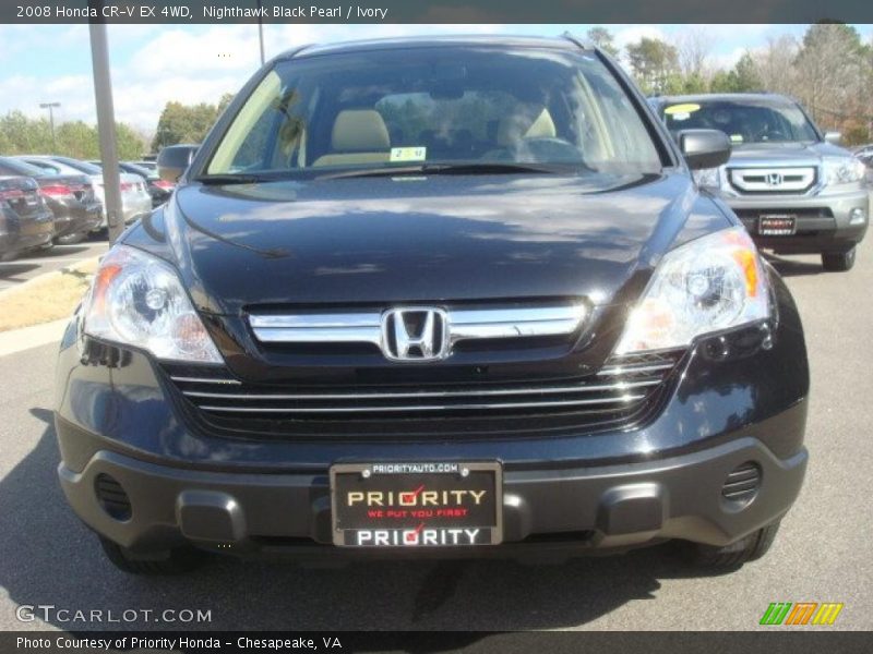 Nighthawk Black Pearl / Ivory 2008 Honda CR-V EX 4WD