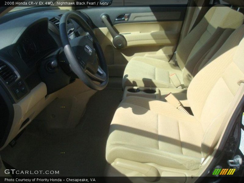 Nighthawk Black Pearl / Ivory 2008 Honda CR-V EX 4WD