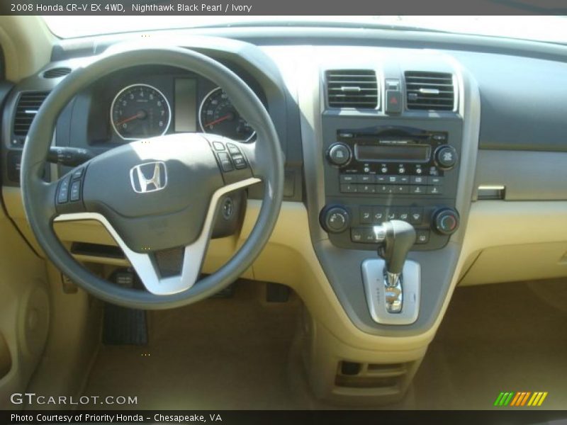 Nighthawk Black Pearl / Ivory 2008 Honda CR-V EX 4WD