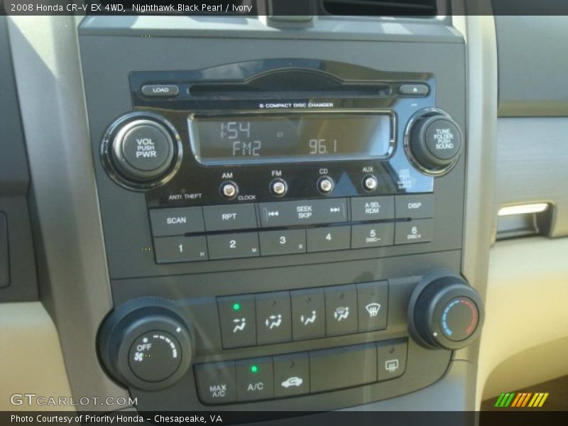 Nighthawk Black Pearl / Ivory 2008 Honda CR-V EX 4WD