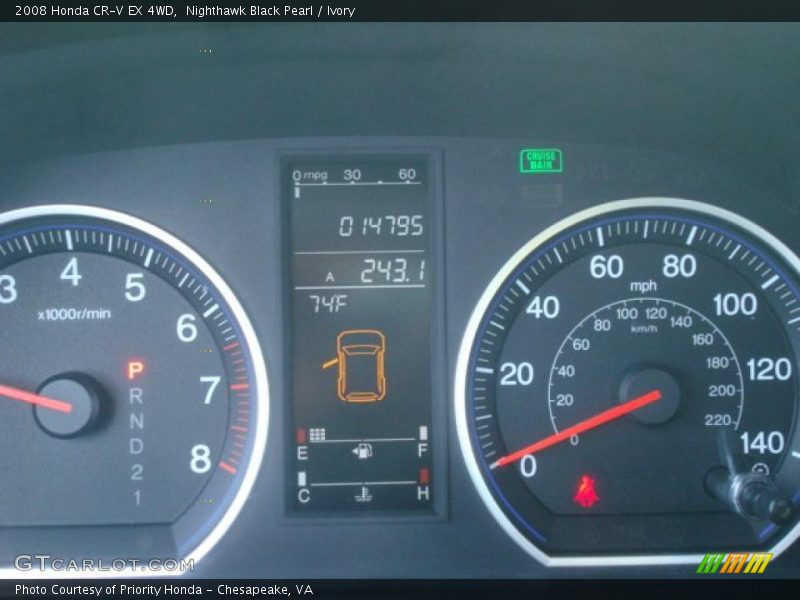 Nighthawk Black Pearl / Ivory 2008 Honda CR-V EX 4WD