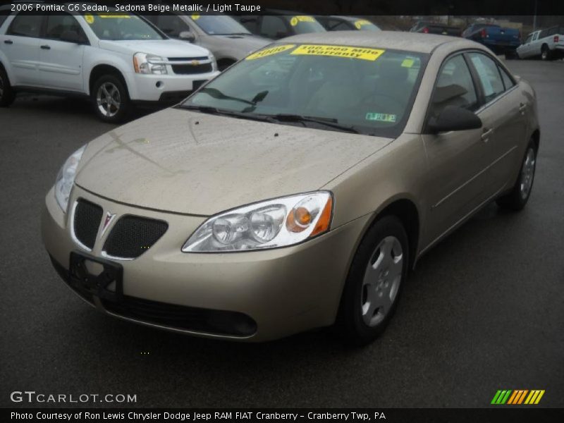 Sedona Beige Metallic / Light Taupe 2006 Pontiac G6 Sedan