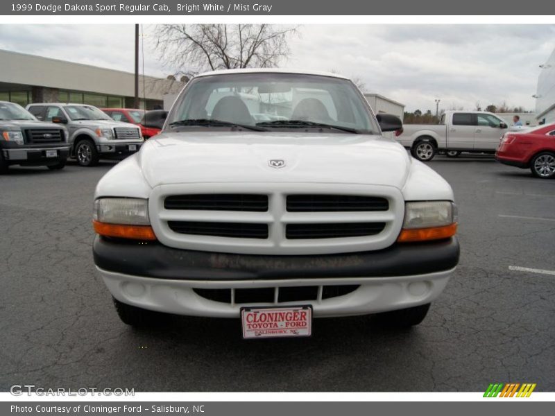 Bright White / Mist Gray 1999 Dodge Dakota Sport Regular Cab