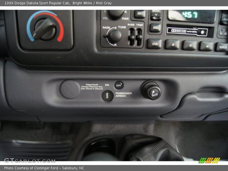 Controls of 1999 Dakota Sport Regular Cab
