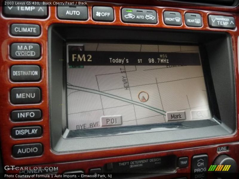 Navigation of 2003 GS 430