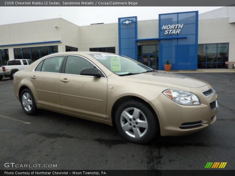 Sandstone Metallic / Cocoa/Cashmere Beige 2008 Chevrolet Malibu LS Sedan