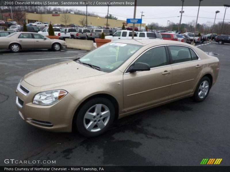 Sandstone Metallic / Cocoa/Cashmere Beige 2008 Chevrolet Malibu LS Sedan