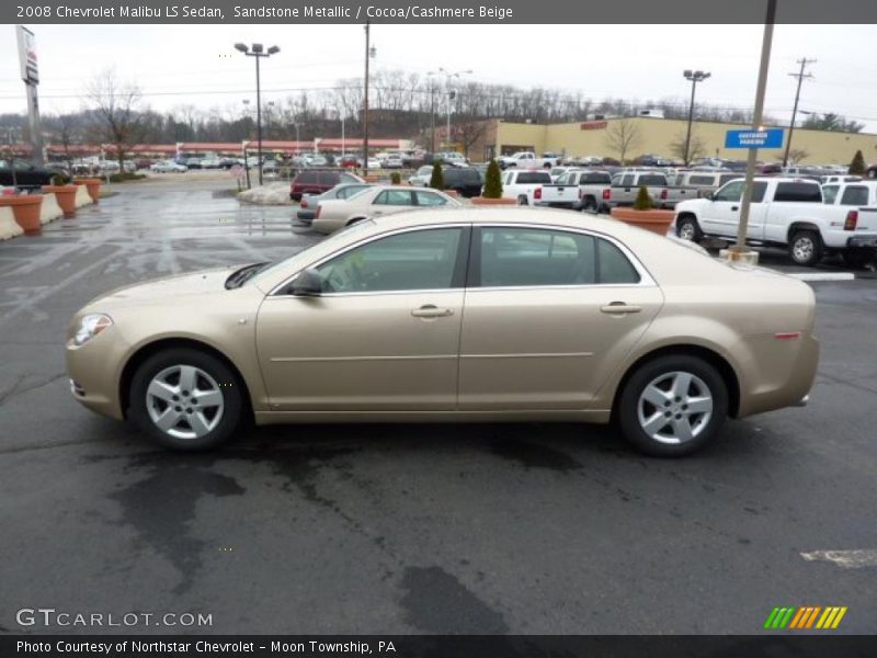Sandstone Metallic / Cocoa/Cashmere Beige 2008 Chevrolet Malibu LS Sedan