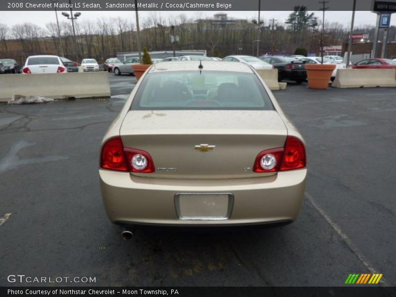 Sandstone Metallic / Cocoa/Cashmere Beige 2008 Chevrolet Malibu LS Sedan