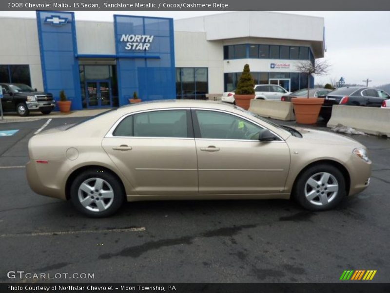 Sandstone Metallic / Cocoa/Cashmere Beige 2008 Chevrolet Malibu LS Sedan