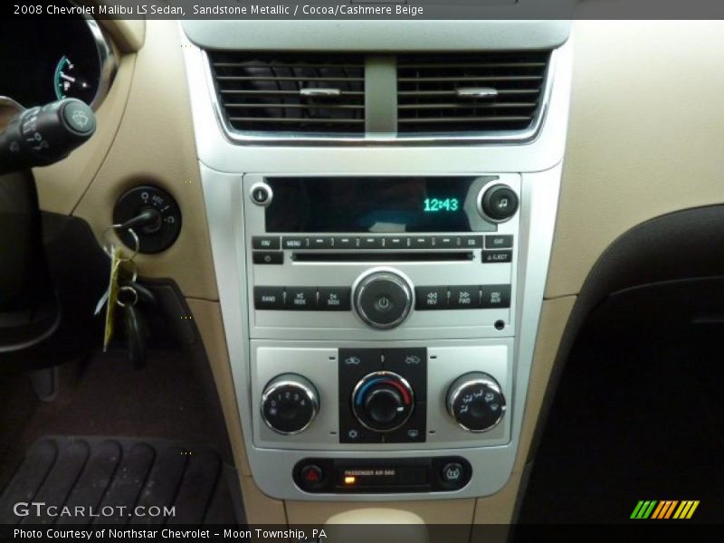 Sandstone Metallic / Cocoa/Cashmere Beige 2008 Chevrolet Malibu LS Sedan