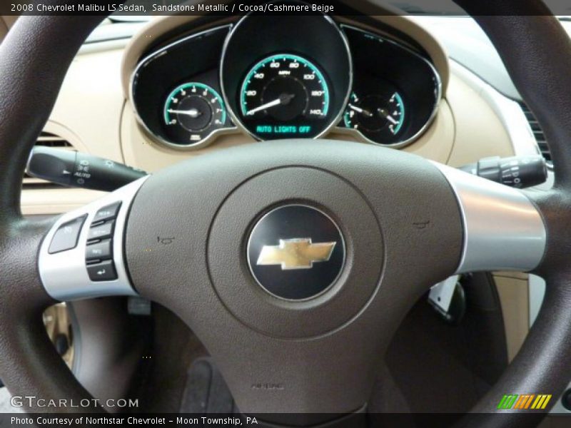 Sandstone Metallic / Cocoa/Cashmere Beige 2008 Chevrolet Malibu LS Sedan