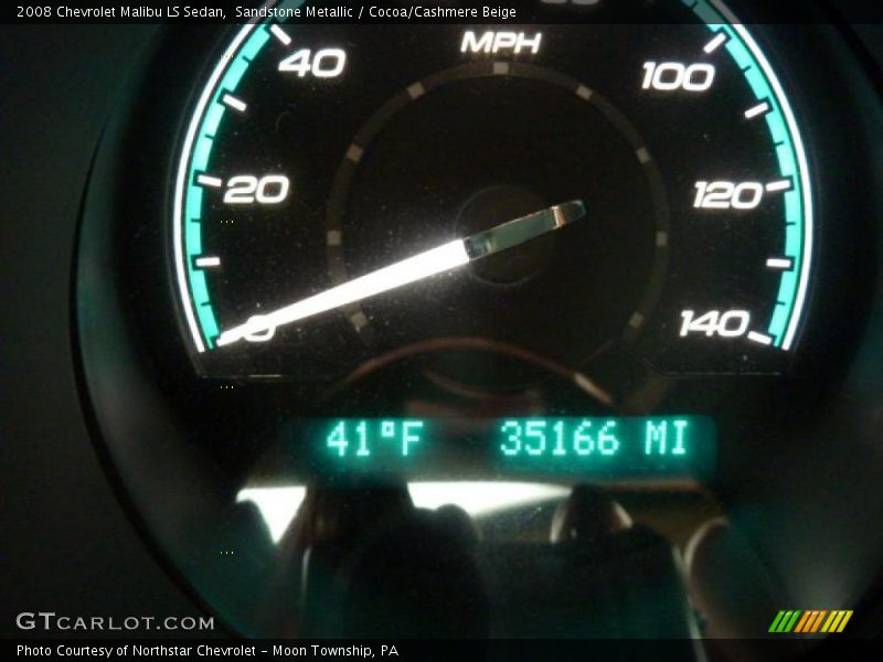 Sandstone Metallic / Cocoa/Cashmere Beige 2008 Chevrolet Malibu LS Sedan