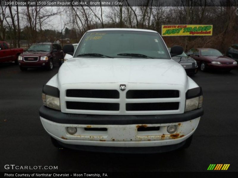 Bright White / Gray 1998 Dodge Ram 1500 Sport Regular Cab 4x4