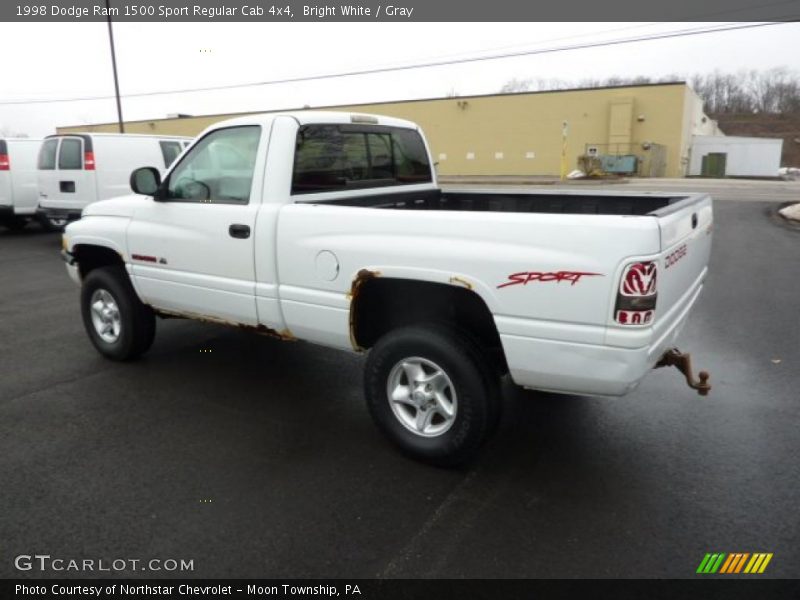 Bright White / Gray 1998 Dodge Ram 1500 Sport Regular Cab 4x4