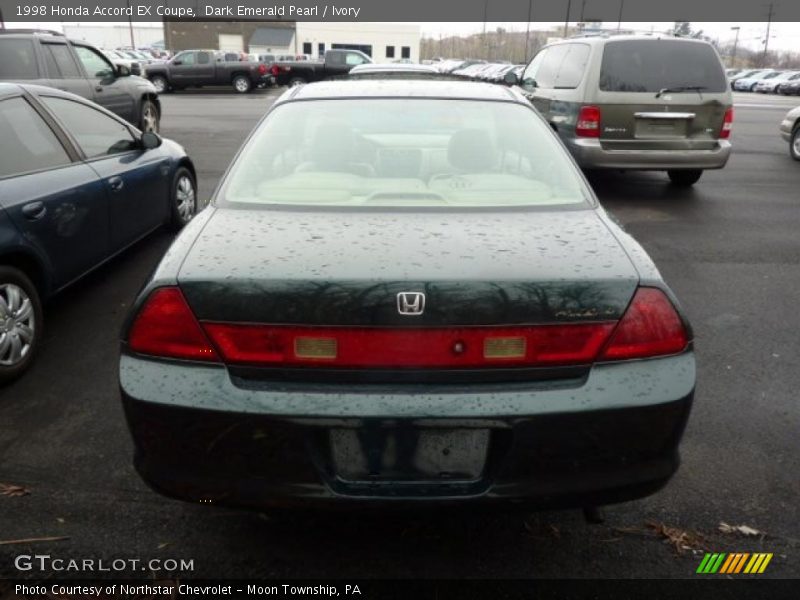 Dark Emerald Pearl / Ivory 1998 Honda Accord EX Coupe