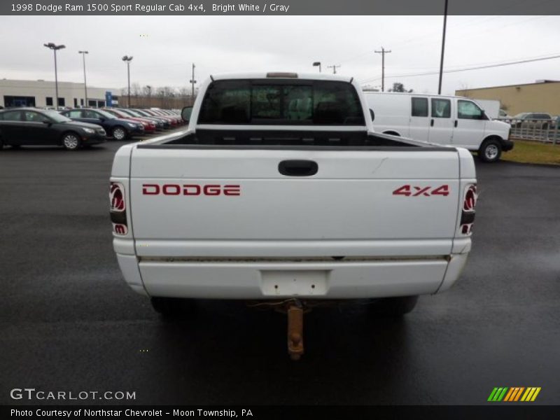 Bright White / Gray 1998 Dodge Ram 1500 Sport Regular Cab 4x4