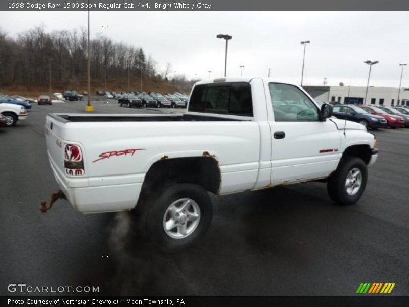 Bright White / Gray 1998 Dodge Ram 1500 Sport Regular Cab 4x4