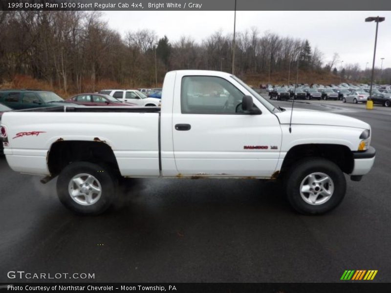 Bright White / Gray 1998 Dodge Ram 1500 Sport Regular Cab 4x4